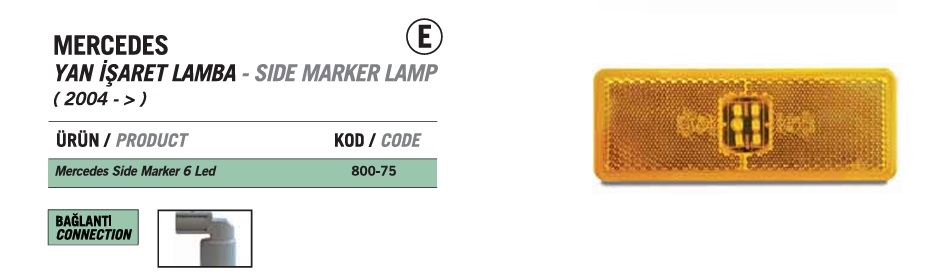 YAN ETEK LAMBA AXOR ACTROS LED 6 LI 005 445 411